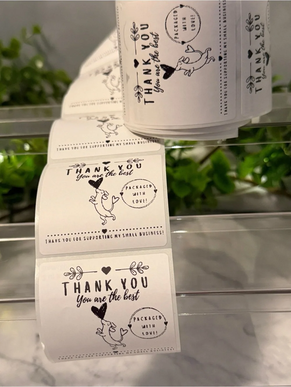 Dachshund Thank You Stickers 2x2 | 200 Small Business Labels Packaged with Love